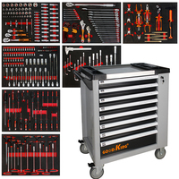 Chariot à outils en métal à roulettes verrouillable à 7 tiroirs pour atelier de réparation