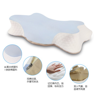 Memory Foam Inflatable <b>Pillow</b> U-Shaped Slow Rebound Portable Travel <b>Neck</b> Support <b>Pillow</b> Washable With Air Chamber Adjustment - Product Image 1