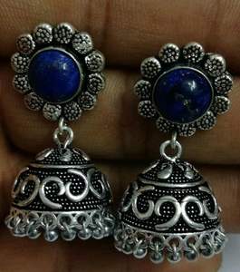 Oxidized Jhumka Earring Wedding Party Engagement In Women Gift for her - Product Image 1