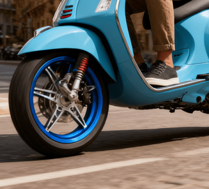 CNC Billet Motorcycle <b>Wheels</b> for Vespa - 12*3.0J Front & Rear Direct Fit | Tropical & Temperate Climate Adaptable - Product Image 5