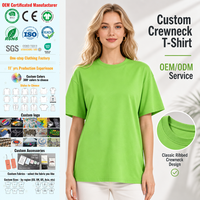 T-shirt décontracté d'été à col rond et manches courtes en jersey tricoté uni pour femme, avec impression de logo lettre, options de couleur personnalisées OEM