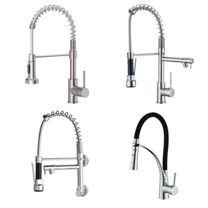 Laiton acier inoxydable brossé noir Torneira Gourmet robinets d'évier de cuisine à tirette robinets de cuisine à ressort - Product Image 2