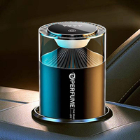 Diffuseur d'arômes intelligent pour voiture avec atomisation, commande tactile, support de tasse, diffuseur d'arômes pour voiture avec LED RVB colorées