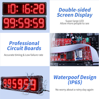 YIZHI Horloge de chronométrage de course à double affichage LED de 8 pouces pour événements de course, chronomètre de marathon, étanche, compte à rebours/compte à rebours en avant