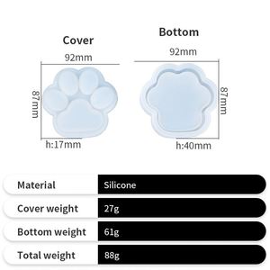 2024 Promotion Paw Shape Epoxy Molds Blank Cat Claw Silicone Mould for Business - Product Image 2