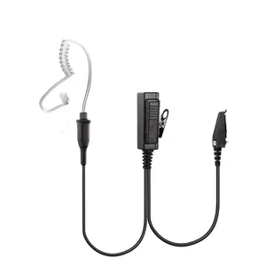 Raytalk Earbud 2 Kabel, Headset Earbud Pengawasan dengan Mikrofon dan PTT untuk Motorola 2 Pin, Radio Dua Arah