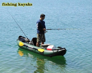 Kayaks de pêche gonflables pour deux personnes en PVC de couleur verte de 0,9 mm à <span class=keywords><strong>vendre</strong></span> - Product Image 6