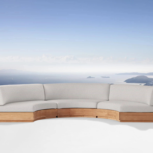 Outdoor Customize Patio Use Sofa Set Handcrafted Solid Wood Minimalism Natural Teak Furniture - Product Image 1