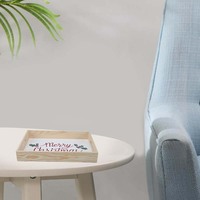 Plateau en bois non fini personnalisé, plateau de service rectangulaire en bois décoratif pour la décoration de la maison avec logo