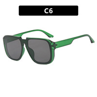 Lunettes de soleil unisexes vintage carrées à monture intégrale, style rétro, miroir, monture rouge, protection UV400, durables, légères, tendance, couleurs vives