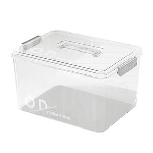 Stackable Large <b>Plastic</b> <b>Containers</b> Clear Storage Bins with <b>Lids</b> and Handle for Snacks - Product Image 5