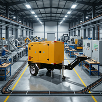 Générateur diesel mobile silencieux Shangchai 30 kW 50 kW 50 kVA sur remorque pour champ pétrolier