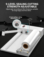 Machine d'emballage manuelle à double tête de léopard pour film thermorétractable PE/POF, pour usage commercial (boîtes cadeaux de thé, quincaillerie, livres)