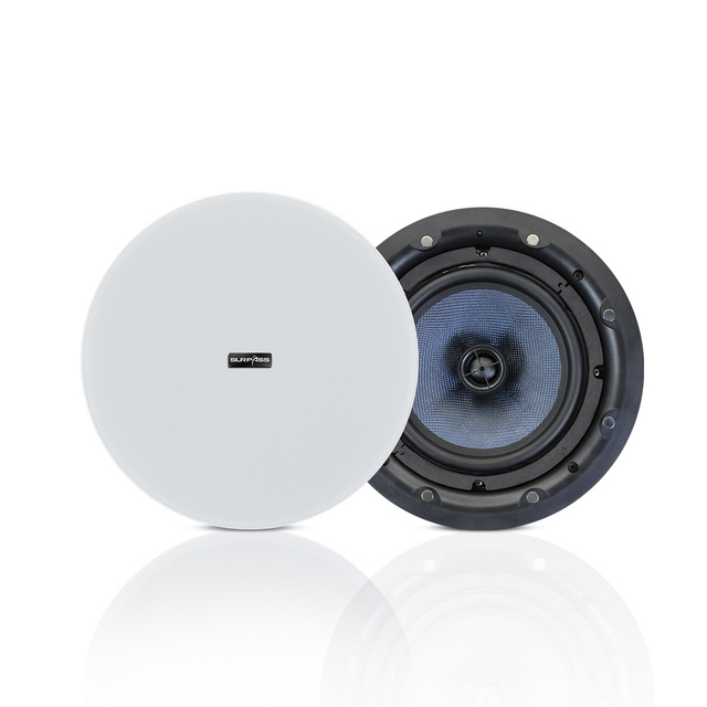 FCR86 Hot Sales 8 INCH Frameless Coaxial Ceiling Speaker with Magnetic Grill for Home Hotel Coffee Shop Made of Durable Plastic