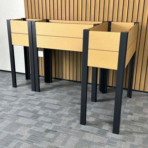 Nouvelle jardinière mobile surélevée en <span class=keywords><strong>bois</strong></span> naturel avec roues verrouillables <span class=keywords><strong>pour</strong></span> <span class=keywords><strong>potager</strong></span> - Product Image 1