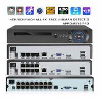 Kit Système de Caméra de Sécurité Extérieure POE IP Ultra HD Intelligente 4K 8MP, Système NVR CCTV 16 Canaux
