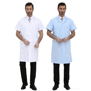 Bata <span class=keywords><strong>de</strong></span> Laboratorio Personalizada para <span class=keywords><strong>Hombre</strong></span>, Blanca, Profesional, Larga, Uniforme <span class=keywords><strong>de</strong></span> Médico <span class=keywords><strong>de</strong></span> Hospital - Product Image 2