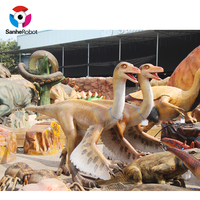 Modèle de statue de dinosaure 3D grandeur nature, dinosaure animatronique Oviraptor, modèle de dinosaure mécanique animatronique pour parc de dinosaures