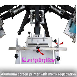 Cao Chính Xác 8 Màu Sắc Màn Hình Máy In Quần Áo In Ấn Carousel 8 Màu T-Shirt Lụa Màn Hình Máy In Cho Vải May In Ấn - Product Image 5