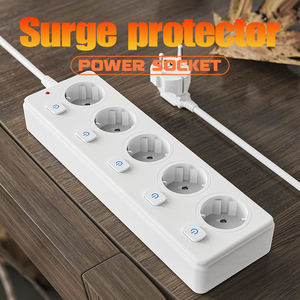 Protector <span class=keywords><strong>de</strong></span> Sobretensión para Enchufes Europeos, 16A 250V, Regleta <span class=keywords><strong>con</strong></span> Múltiples Tomas y Cable <span class=keywords><strong>de</strong></span> Extensión <span class=keywords><strong>con</strong></span> Interruptor Independiente - Product Image 1