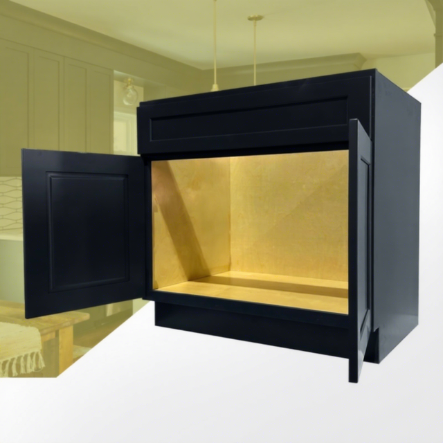 Vietnam Kitchen Cabinet Manufacturer Wholesale Modular 30/33/36"W X 34.5"H X 24"D Kitchen Sink Base Cabinets Wooden RTA Cabinets