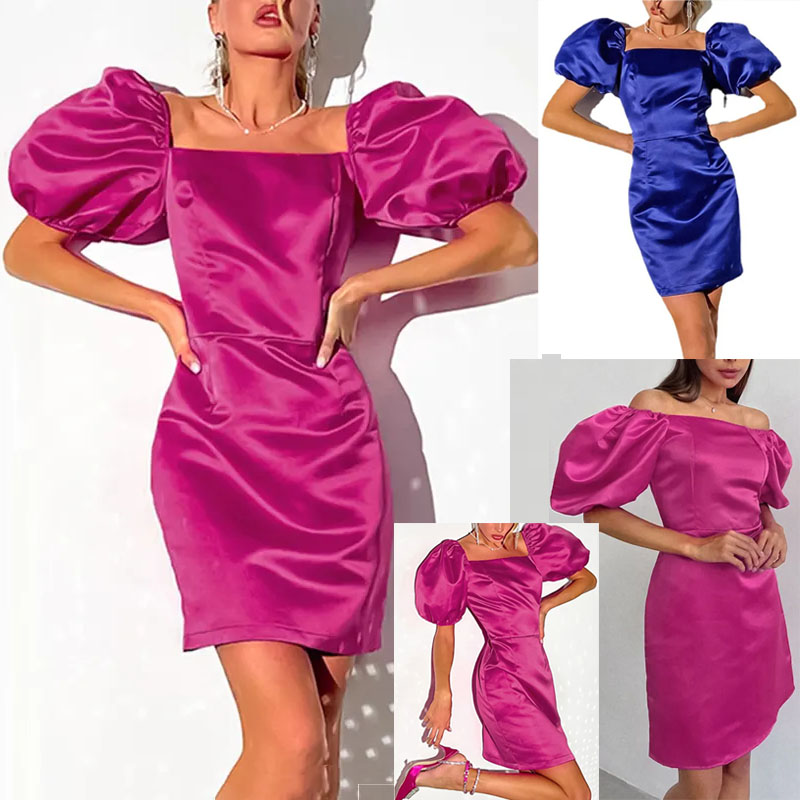 Puff Sleeve Hot Pink Pu Dress Puff Sleeve Neon Pink Sheer Top Ever