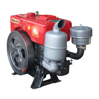 Moteur diesel monocylindre refroidi par eau 4 temps 22 CV ZS1115 pour bateaux avec démarrage au pied et 2200 tr/min