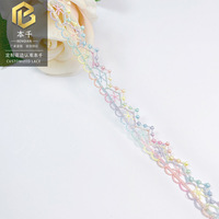 LEIXUSI 1cm Dentelle festonnée couleur macaron, Mini-bande de dentelle colorée pour vêtements pour enfants et fournitures de bricolage faites à la main en gros