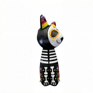 Gato Calavera de Azúcar Inflable de 4 Pies con Luces LED para Decoración Exterior del Día de Muertos - Product Image 4