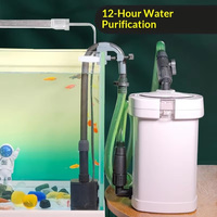 Filtre externe silencieux pour poissons, tortues et petits aquariums - Système de purification et de circulation de l'eau pour aquariums à faible niveau d'eau