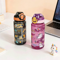 Bouteille d'eau pour enfants 600 ml OEM ODM 3000 pièces avec logo personnalisé, couleur, matériau et emballage pour marques scolaires en marque blanche