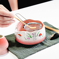 Ensemble de cérémonie du matcha avec outils, motif dégradé de fleurs de cerisier, boîte cadeau en céramique Sakura, bol à matcha avec bec verseur