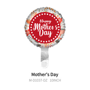 Festa della mamma <span class=keywords><strong>palloncino</strong></span> in alluminio da 10 pollici per la festa della mamma adoro le decorazioni multicolori per la festa della mamma rosa rossa - Product Image 6