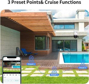 Cámara PTZ Inteligente <span class=keywords><strong>Wifi</strong></span> de Doble Lente 4MP con Zoom 8X, Resistente al Agua IP66, Cámara de Vigilancia <span class=keywords><strong>Wifi</strong></span> de Calidad, Cámara IR para Exteriores - Product Image 3