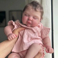 Muñeca Bebé Reborn de 50cm, Suave y Realista, con Piel 3D de Múltiples Capas Pintadas a Mano y Cabello Injertado, Muñeca Suave al Tacto