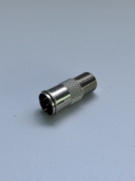 Conector Coaxial Hembra a Macho de Aleación de Zinc, Adaptador de Antena de TV CATV de 75 Ohmios, Conexión Rápida, Niquelado