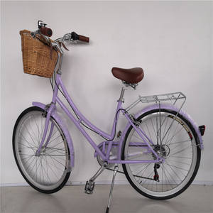 Lavender Purple Pure Cycles Vélo unisexe pour femme 7 vitesses Vélos de loisirs traditionnels classiques Vélo avec panier - Product Image 2