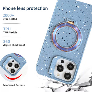 Housse de protection pour téléphone en acrylique TPU de luxe avec support d'anneau magnétique étuis de téléphone de charge sans fil pour <span class=keywords><strong>iPhone</strong></span> <span class=keywords><strong>12</strong></span> 13 14 15 16 - Product Image 4