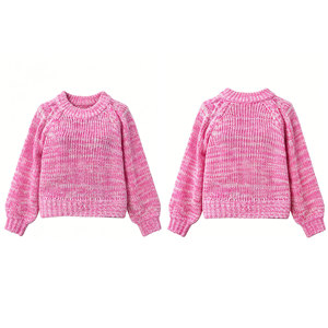 Pull <span class=keywords><strong>tricot</strong></span>é tendance pour femme, effet dégradé, en fil mélangé épais, décontracté, à manches raglan, <span class=keywords><strong>tricot</strong></span> sur mesure, vente en gros - Product Image 2