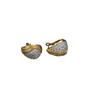 Boucles d'oreilles à clipser en zircone dorée, forme ovale en U, micro-insertion, pour un usage quotidien, boucles d'oreilles à la mode pour femmes TDG0034 - Product Image 2