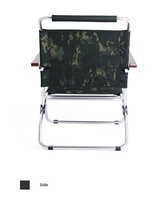 Chaise pliante portable légère en alliage d'aluminium pour l'extérieur, avec accoudoirs, pour le camping, monoplace, camouflage militaire, design rétro, personnalisable