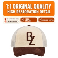 Envío Rápido Gorras de Béisbol Estructuradas de 5 Paneles de Gamuza con Logotipo Bordado Personalizado G5