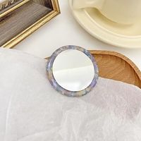 Cermin Rias Kosmetik Beautemecca Acetate Bulat Kecil Satu Sisi Personalisasi Portabel Dapat Disesuaikan Warna Wanita