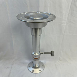 Base de table réglable et détachable en alliage d'aluminium à 2 sections pour yachts, bateaux, camping-cars ; hauteur des pieds de table de 500 à 700 mm - Product Image 2