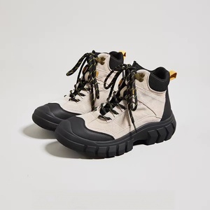High-top hiking <b>boots</b> anti-slip thick sole breathable mesh outdoor <b>work</b> shoes men's and women's versions available - Product Image 3