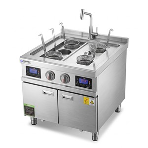 Cocedor de Fideos por Inducción Comercial de Cuatro Cestas, 8kW, Tipo Pedestal, para Restaurantes, Puestos de Comida y Servicios de Catering - Product Image 1