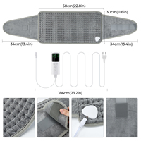 Ceinture de Massage à Commande Filaire Chauffante pour Thérapie par Compresses Chaudes, Chauffe-Corps pour Soulagement des Douleurs Menstruelles et Dorsales, Enveloppe Chauffante Électrique Abdominale