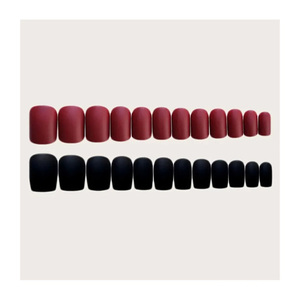 Suggerimenti per unghie finte riutilizzabili di grande qualità all'ingrosso scacchiera personalizzata per ciliegie Design di colore rosso unghie finte corte premere su - Product Image 5