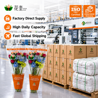 Vente directe d'usine, sacs à bouquet trapézoïdaux imprimés en gravure de haute qualité, taille personnalisée, durables, sacs en plastique transparent OPP
