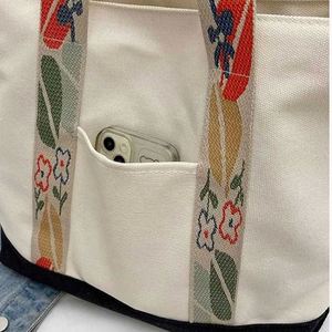JOYSUN Großhandel Luxuriöse Große Damen-Tragetasche aus Canvas mit Tasche und Reißverschluss für Studentinnen und Mädchen, Lässige Tragetaschen - Product Image 5